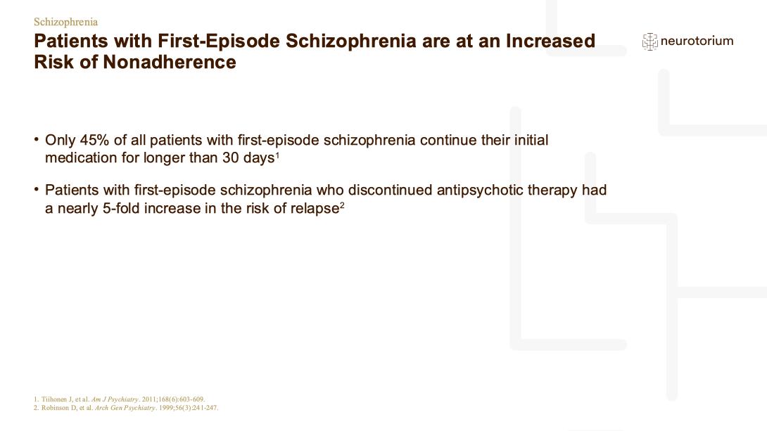 Schizophrenia – Course Natural History and Prognosis – slide 37